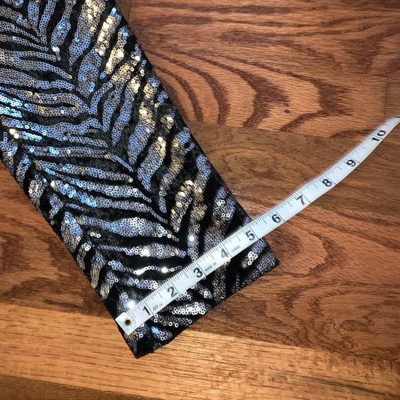 Capsule Faux Black Velvet and Silver Sequin Pants. Sz 18.   EUC!! - Picture 6 of 10